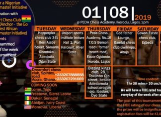The Sani Mohammed Everyday of the Week Chess Tournament Begins Today!