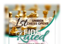 The First-FIDE rated Ever Uniben Chess Open Tournament to Hold on the 13th-15th of September 2019