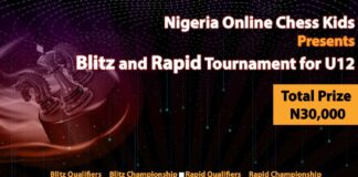 Nigeria Online Chess Kids presents Blitz and Rapid Tournament for U12