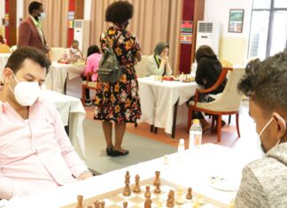 2021 African Individual Chess Championships Round 5: GM Amin Bassem joins the lead.