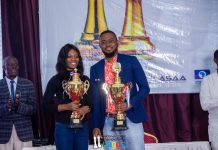 IM Balogun Oluwafemi and WFM Ogbiyoyo Perpetual Eloho are 2021 Nigeria Chess Champions
