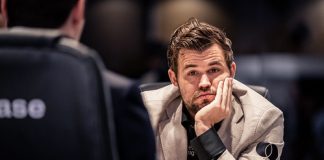Carlsen draws first blood in Round 6 with a historic 136 moves win