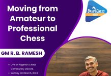 Grandmaster R.B. Ramesh to Headline Special Chess Lecture for Nigeria Chess Community on Discord