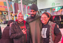 Fawole Visits Tunde Onakoya During the Guinness World Record Quest at Times Square, New York