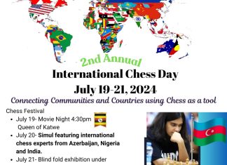 Two-Time Nigeria Chess Champ: Perpetual Ogbiyoyo to Play Simul at 2nd Annual Int’l Chess Day in Washington DC